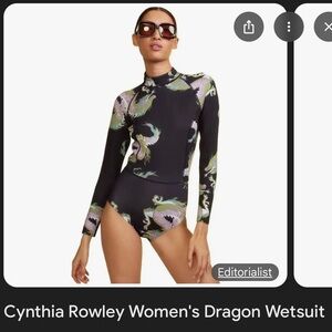 Cynthia Rowley Black Multi Wetsuit